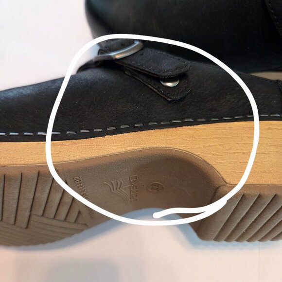 Dansko Berry Burnished Nubuck Leather Clogs Black Size 39 (US 8.5–9) | Worn Once - Picture 5 of 10